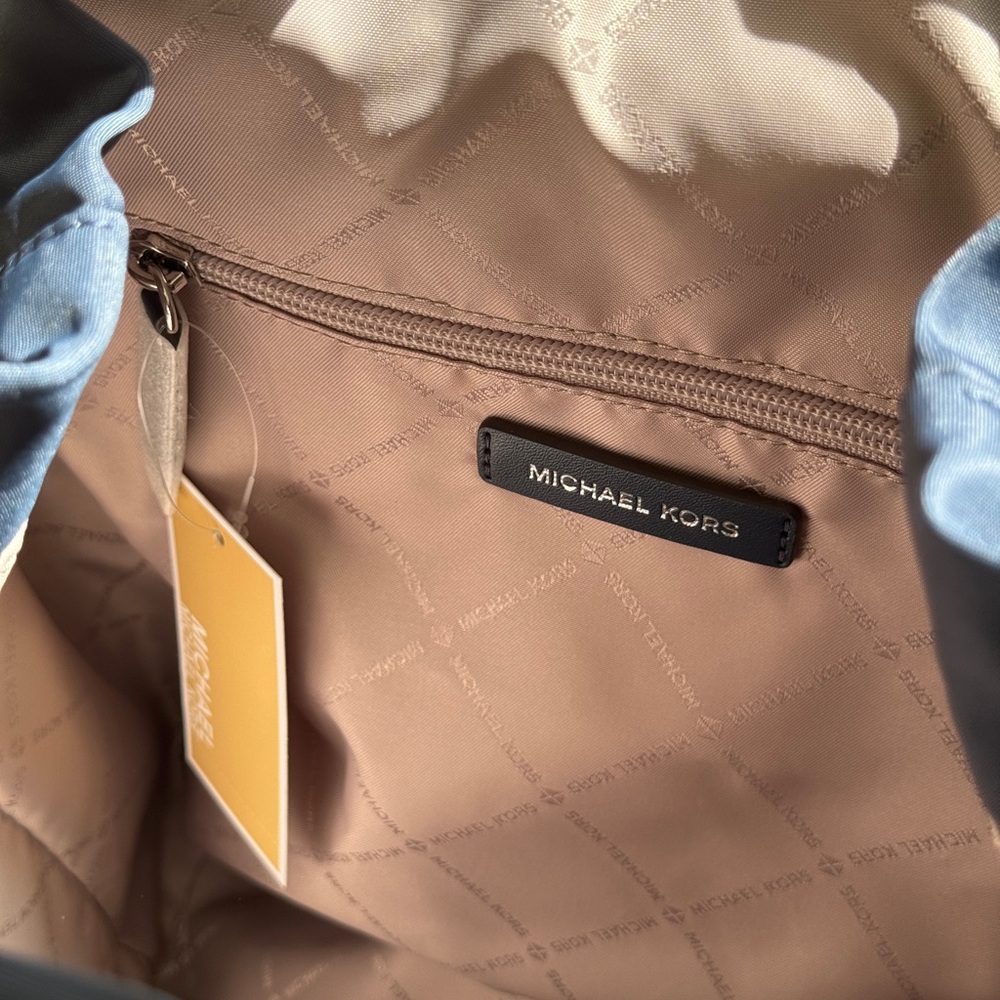 Michael Kors Blue Backpack with Modern Design and Adjustable Straps NEW - Picture 6 of 9